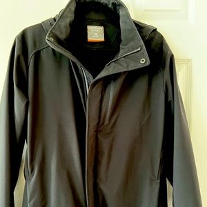 Icebreaker Mens Medium Black Windbreaker with Hood